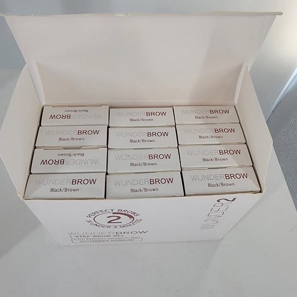*CLOSEOUT SALE* 12 Wunder2 Wunderbrow Brow Gel Black/Brown NEW 12 pc/1case - Picture 2 of 3